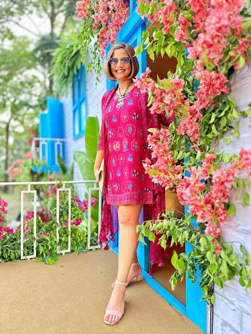 Hot Pink Georgette Set